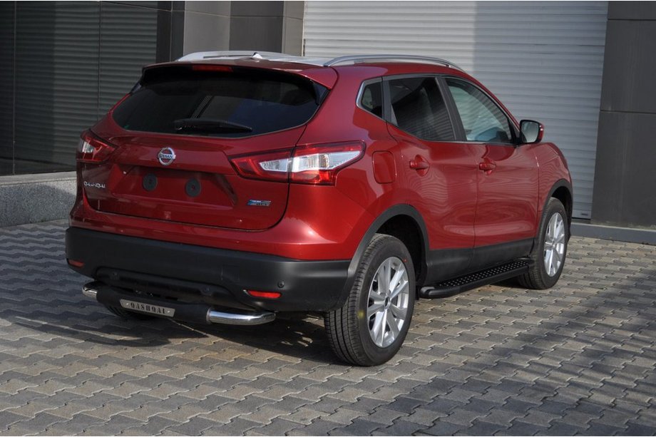 Nissan Qashqai 2014-2021 Side Steps Allmond Black (2 pcs, Aluminum) Image