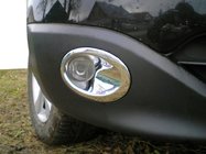 Nissan Qashqai 2007-2010 Chrome Fog Light Covers with Recess (2 pcs, plastic) photo 1