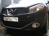 Nissan Qashqai 2007-2010 Chrome Fog Light Covers with Recess (2 pcs, plastic) photo 2