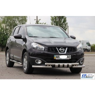 Front Bar ST009-15 (Stainless Steel) Nissan Qashqai 2010-2014 photo 3