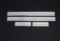Nissan Navara 2006-2015 Door Sill Protectors OmsaLine (4 pcs, Stainless Steel) photo 1