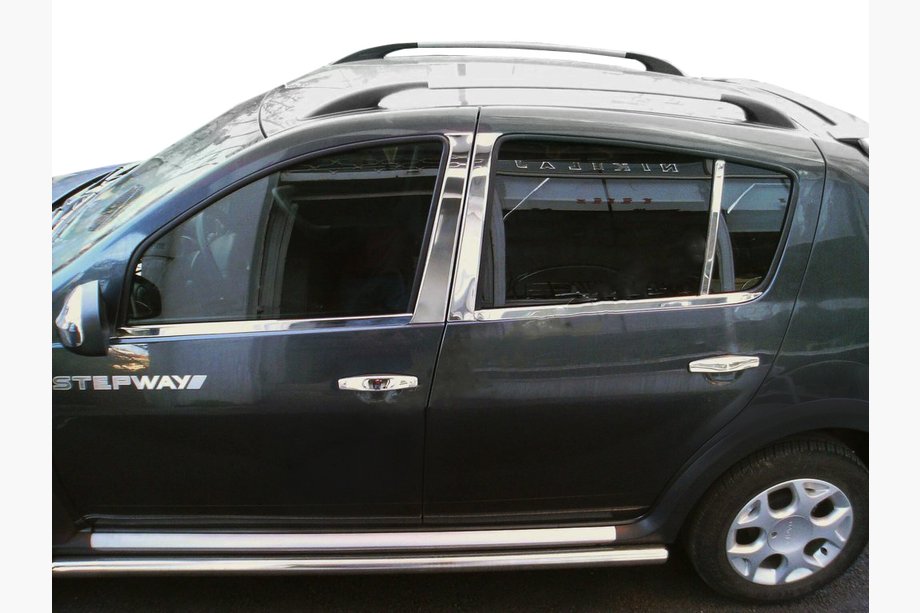 Renault Sandero 2007-2013 Stainless Steel Door Pillar Trim Image