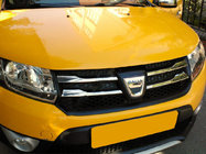 Dacia Sandero 2013-2020 Chrome Grille Covers Version 2 (4 pcs, Stainless Steel) photo 1