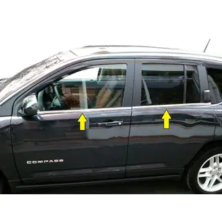 Lower window trim stainless steel Jeep Compass 2006-2016 photo 1