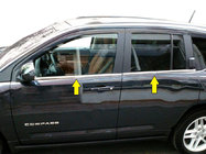 Jeep Compass 2006-2016 Lower window trim stainless steel photo 1
