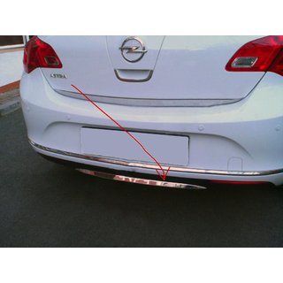 Rear bumper trim stainless steel Opel Astra J 2009-2015 photo 1