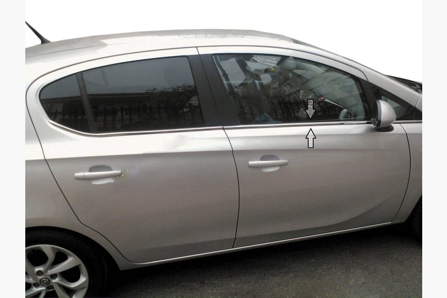 Opel Corsa E 2015-2019 Window Trim (6 pcs, Stainless Steel) Image