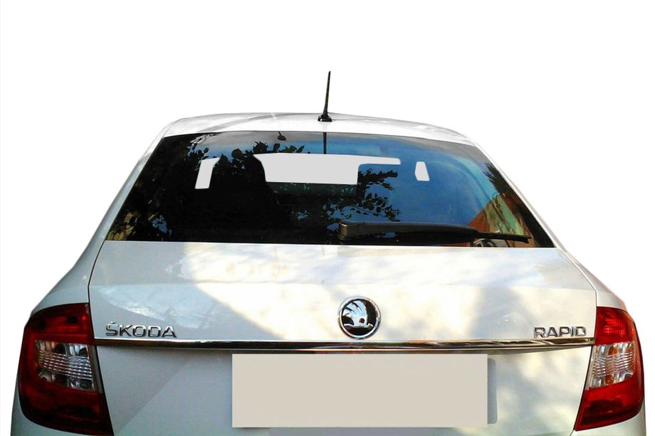Skoda Rapid 2012-2019 Chrome trim above license plate Tit-design (stainless steel) Image