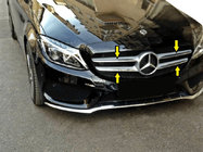 Mercedes C-class W205 2014-2021 Stainless Steel Grille Trim photo 2