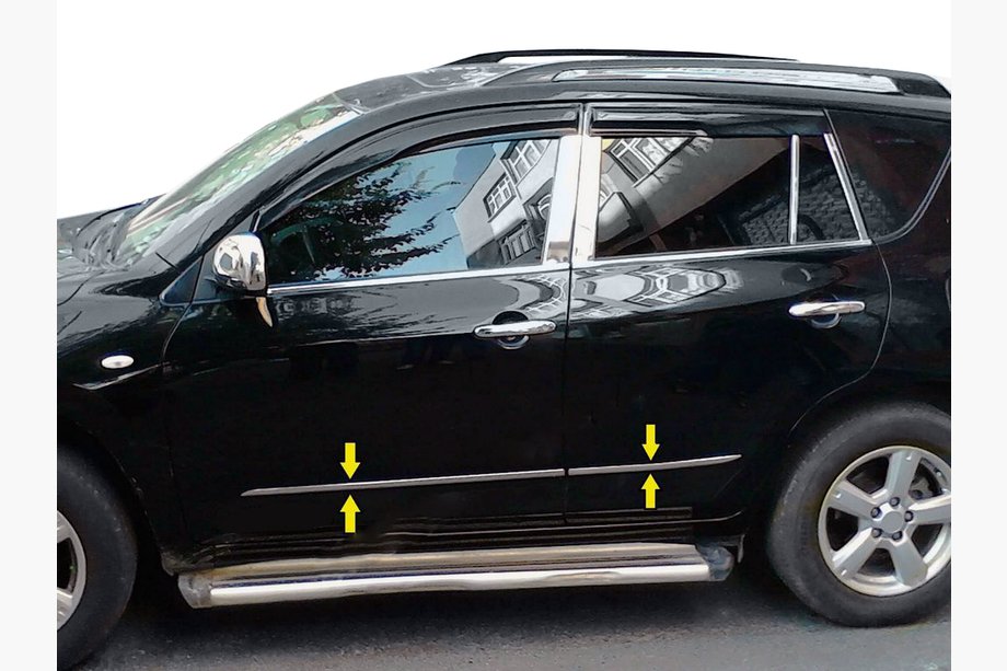 Toyota Rav 4 2006-2013 Stainless Steel Door Moldings Image
