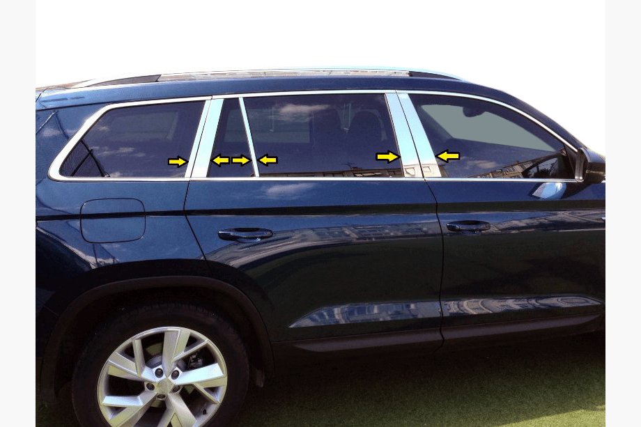 Skoda Kodiaq 2016-2023 Stainless Steel Door Pillar Trim Image