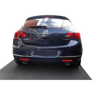 Stainless steel rear bumper protector Opel Astra J 2009-2015