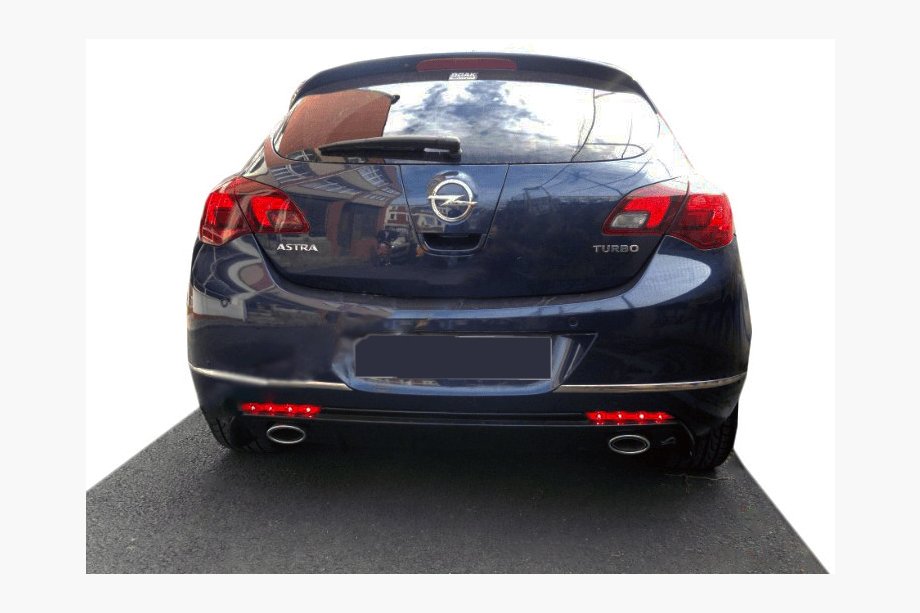 Opel Astra J 2009-2015 Stainless steel rear bumper protector Image