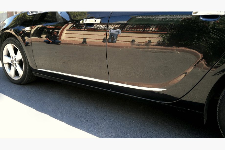 Opel Astra J 2009-2015 Door Moldings Stainless Steel (4 pcs) Image