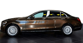 Mercedes C-class W205 2014-2021 Stainless Steel Door Pillar Trim photo 1