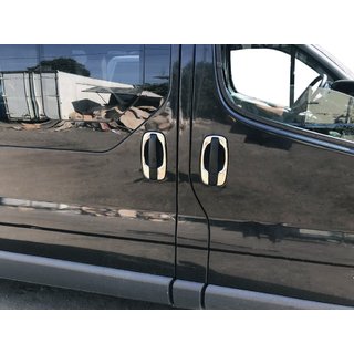 Door handle trims (4 pcs, stainless steel) Renault Trafic 2001–2015 photo 1