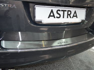 Opel Astra J 2009-2015 Rear bumper protector Natanika (stainless steel) Hatchback, 2009-2015 photo 1