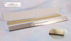 Opel Corsa D 2007-2014 Door Sill Protectors Natanika Standard (4 pcs, Stainless Steel) photo 1