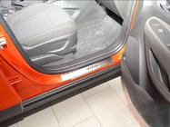 Opel Mokka 2012-2021 Door Sill Covers Nataniko (4 pcs, Stainless Steel) Standard - Lohmann Tape, 0.5 mm photo 1