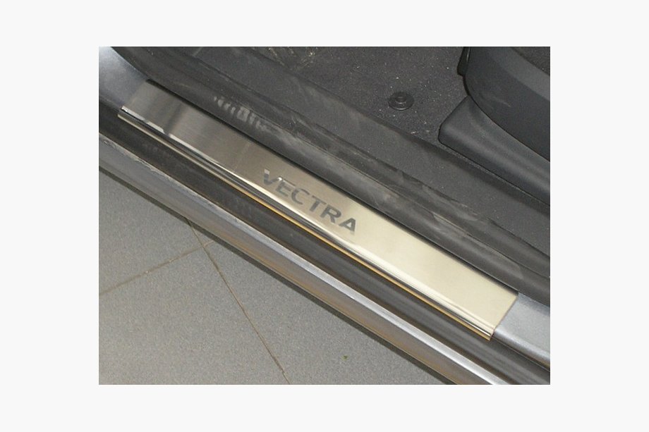 Opel Vectra C 2002-2008 Door Sill Covers Nataniko (4 pcs, Stainless Steel) Image