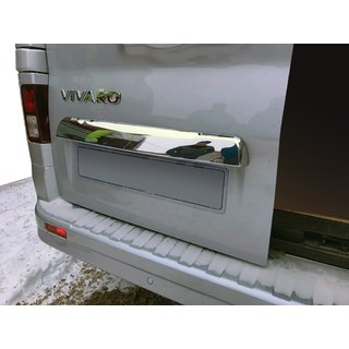 Stainless steel trim above license plate photo 1