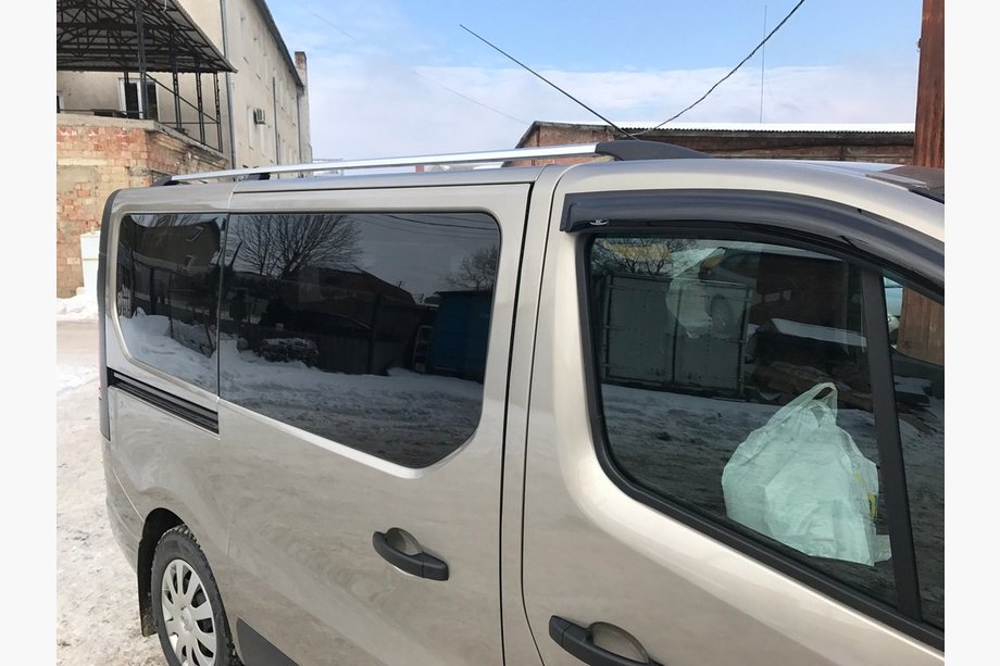 Opel Vivaro 2015-2019 Chrome Roof Rails Long, Cast Iron Feet Photo 4