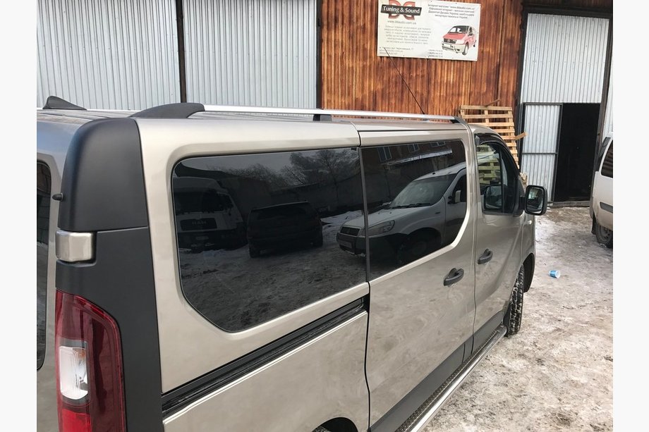 Opel Vivaro 2015-2019 Chrome Roof Rails Long, Cast Iron Feet Photo 3