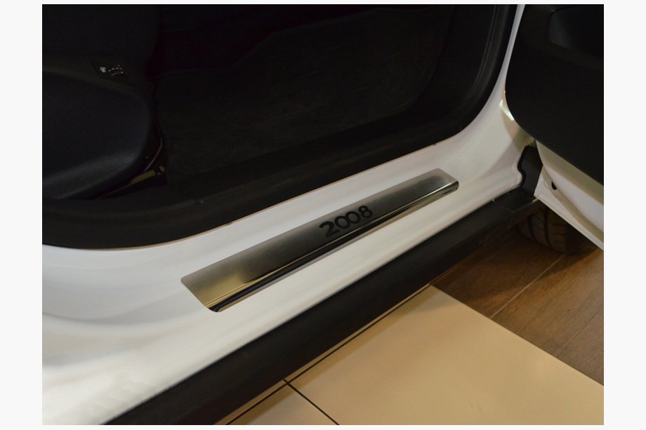 Peugeot 2008 2013-2019 Natanika Premium Door Sill Protectors (4 pcs, Stainless Steel) Image
