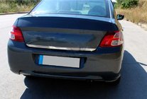 Peugeot 301 2012- Trunk sill protector stainless steel Carmos - Turkish Stainless Steel photo 1