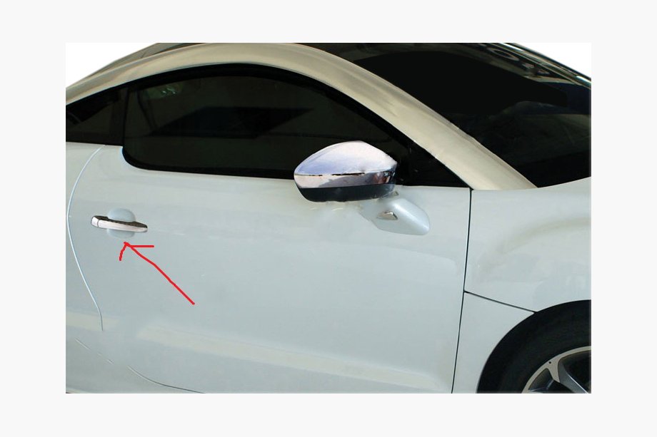Peugeot RCZ 2010-2015 Chrome Door Handle Covers (2 pcs, Stainless Steel) Image