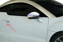 Peugeot RCZ 2010-2015 Chrome Door Handle Covers (2 pcs, Stainless Steel) photo 1