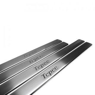 Door Sill Protectors OmsaLine (4 pcs, Stainless Steel) Peugeot Partner Tepee 2008-2018
