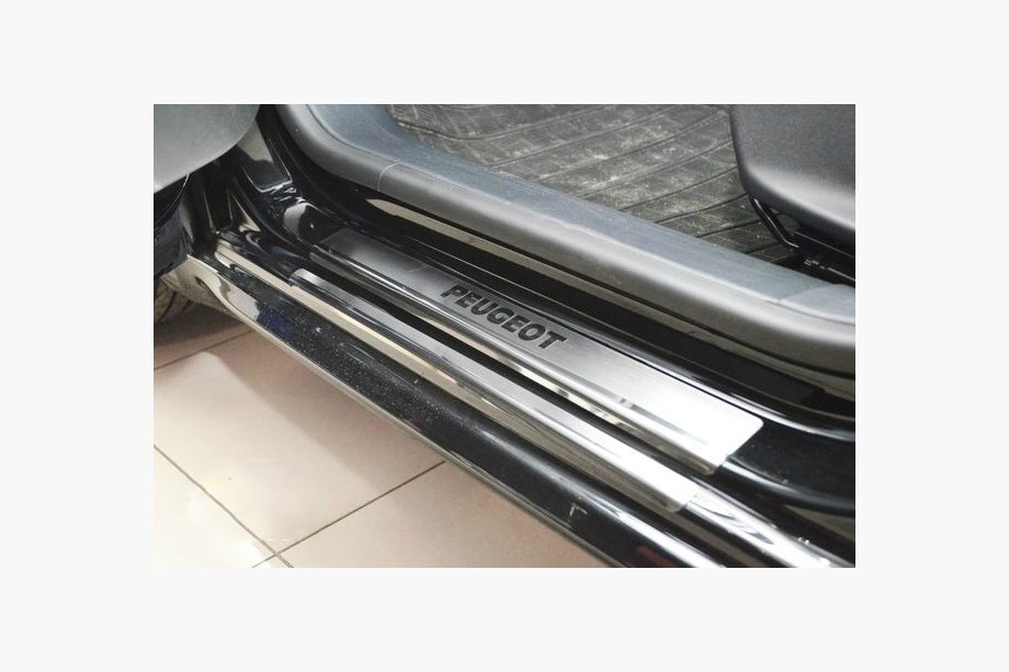 Peugeot 208 2012-2019 Door Sill Covers Nataniko (8 pcs, Stainless Steel) Premium - 3M Tape, 0.8 mm Image
