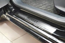Peugeot 208 2012-2019 Door Sill Covers Nataniko (8 pcs, Stainless Steel) Premium - 3M Tape, 0.8 mm photo 1