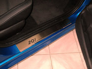 Peugeot 207 2006–2014 Door Sill Covers Nataniko (4 pcs, Stainless Steel) Premium - 3M Tape, 0.8 mm photo 1