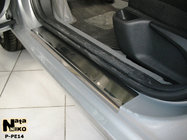 Peugeot 407 2004-2011 Door Sill Covers Nataniko (4 pcs, Stainless Steel) photo 1