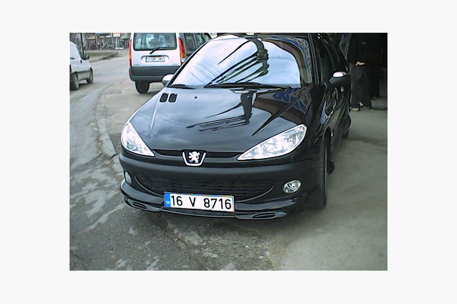 Peugeot 206 1998-2024 Front lower lip spoiler (primed) Photo 2