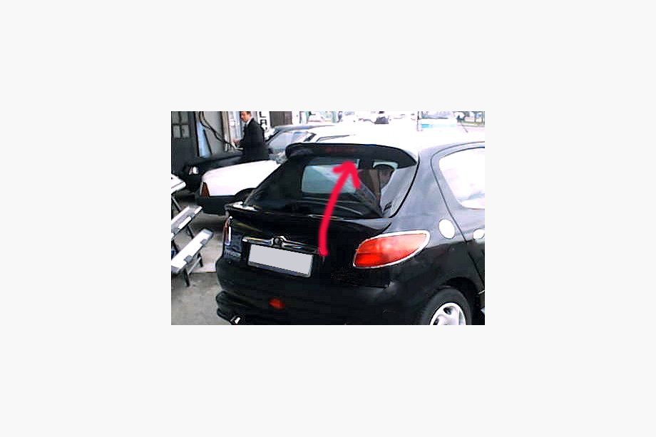 Peugeot 206 1998-2024 Window visor spoiler (primed for painting) Image
