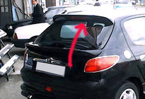 Peugeot 206 1998-2024 Window visor spoiler (primed for painting) photo 1