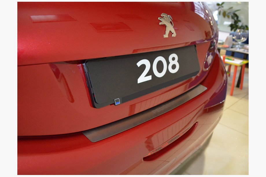 Peugeot 208 2012-2019 Rear bumper protector Natanika (stainless steel) Image