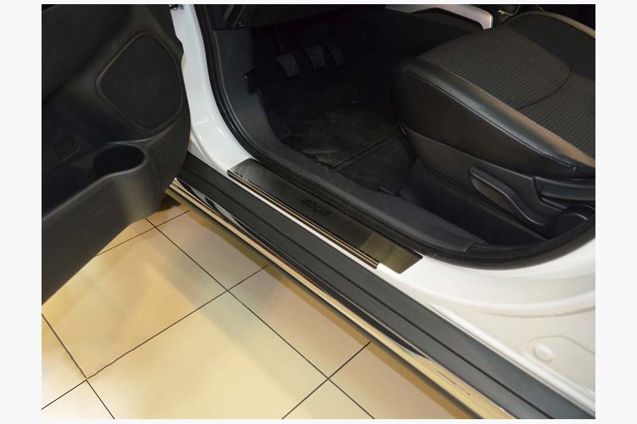 Peugeot 4008 2012-2017 Stainless Steel Door Sill Protectors NataNika Premium (4 pcs) Image