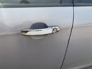 Ford Focus II 2008-2011 Chrome Door Handle Covers with White Stripe (4 pcs, ABS) photo 2
