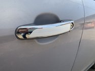 Ford Focus II 2008-2011 Chrome Door Handle Covers with White Stripe (4 pcs, ABS) photo 3