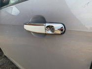 Ford Focus II 2008-2011 Chrome Door Handle Covers with White Stripe (4 pcs, ABS) photo 1