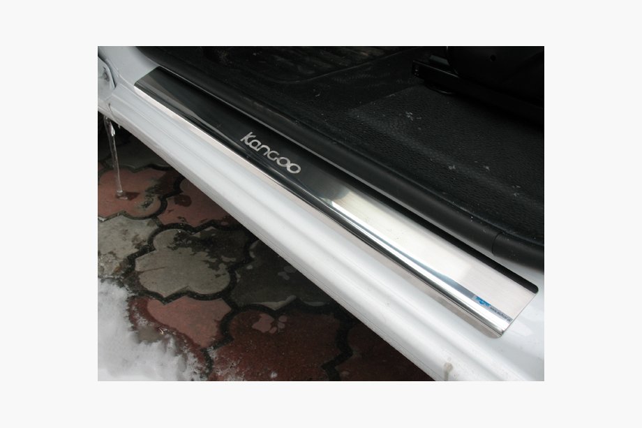 Renault Kangoo 2008–2020 Door Sill Covers Nataniko (4 pcs, Stainless Steel) Standard - Lohmann Tape, 0.5mm Image