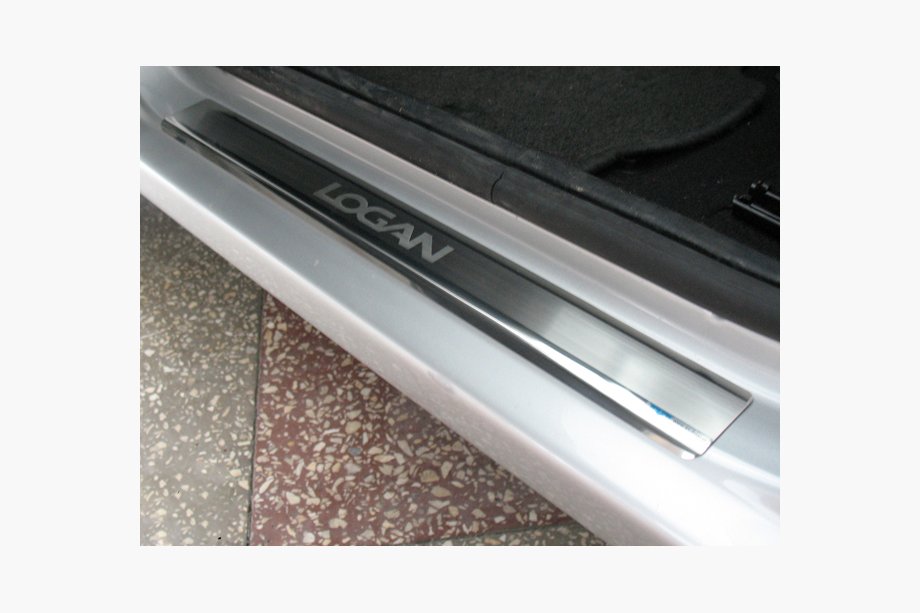Renault Logan I 2005-2008 Door Sill Covers Nataniko (4 pcs, Stainless Steel) Image