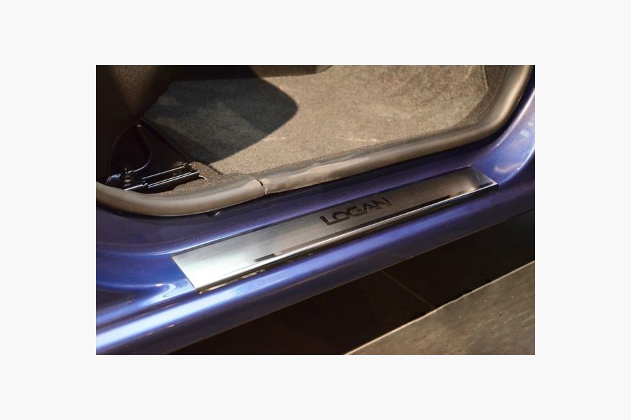 Renault Logan II 2013-2022 Door Sill Covers Nataniko (4 pcs, Stainless Steel) Image