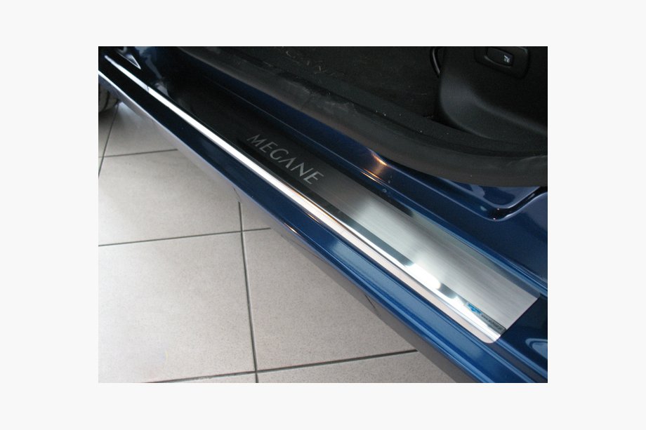 Renault Megane III 2009-2016 Door Sill Covers Nataniko (4 pcs, Stainless Steel) Premium - 3M Tape, 0.8 mm Image