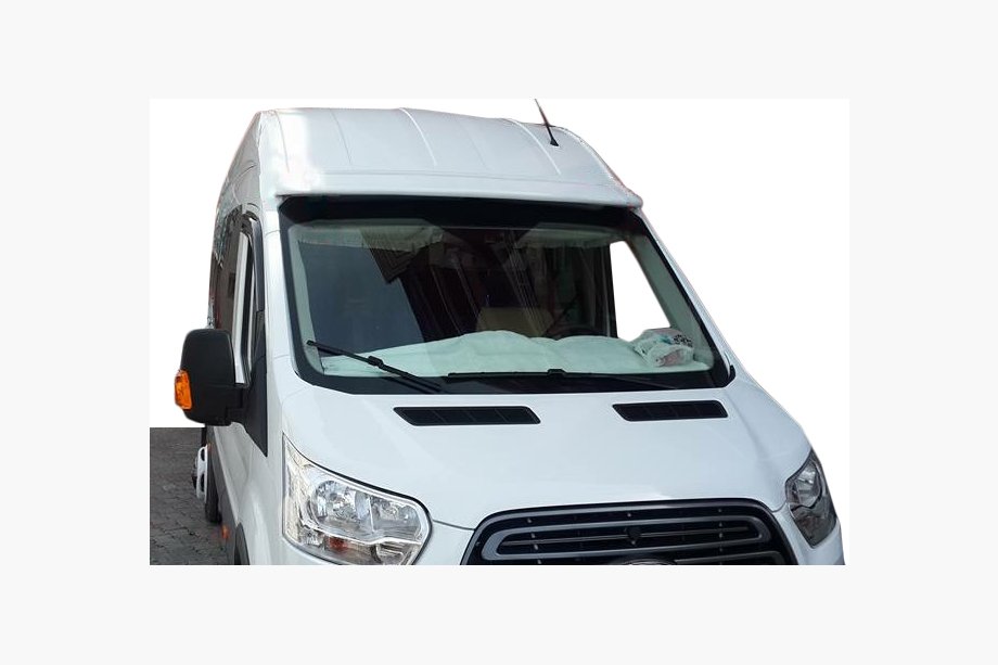 Ford Transit 2014- Windshield Sun Visor V1 (adhesive mount, paintable) Image