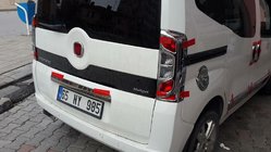 Fiat Fiorino/Qubo 2008-2024 Chrome Tail Light Covers with Curve (2 pcs, plastic) photo 4
